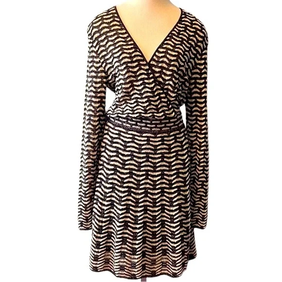 M Missoni Metallic Patterned Dress, size 10 - Main Image